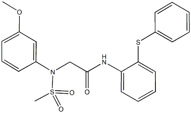 2-[3-methoxy(methylsulfonyl)anilino]-N-[2-(phenylsulfanyl)phenyl]acetamide Struktur