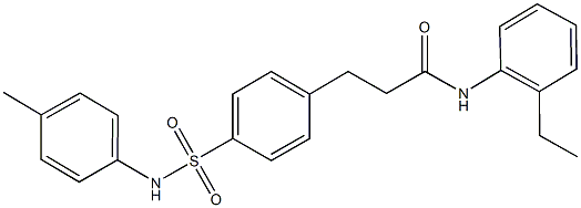 N-(2-ethylphenyl)-3-[4-(4-toluidinosulfonyl)phenyl]propanamide Struktur