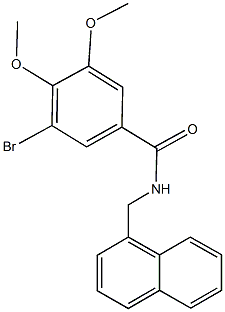 3-bromo-4,5-dimethoxy-N-(1-naphthylmethyl)benzamide Struktur