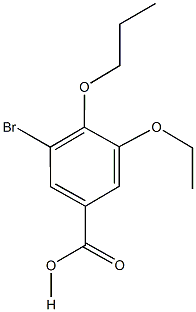 3-bromo-5-ethoxy-4-propoxybenzoic acid Struktur