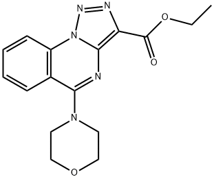 ethyl 5-(4-morpholinyl)[1,2,3]triazolo[1,5-a]quinazoline-3-carboxylate Struktur