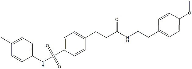 N-[2-(4-methoxyphenyl)ethyl]-3-[4-(4-toluidinosulfonyl)phenyl]propanamide Struktur