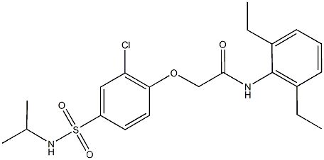 2-{2-chloro-4-[(isopropylamino)sulfonyl]phenoxy}-N-(2,6-diethylphenyl)acetamide Struktur