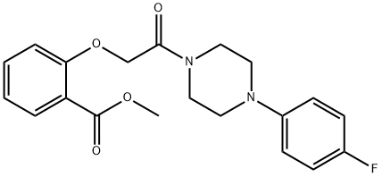 methyl 2-{2-[4-(4-fluorophenyl)-1-piperazinyl]-2-oxoethoxy}benzoate Struktur