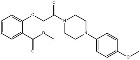 methyl 2-{2-[4-(4-methoxyphenyl)-1-piperazinyl]-2-oxoethoxy}benzoate Struktur