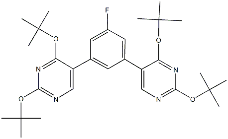 2,4-ditert-butoxy-5-[3-(2,4-ditert-butoxy-5-pyrimidinyl)-5-fluorophenyl]pyrimidine Struktur