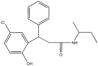 N-(sec-butyl)-3-(5-chloro-2-hydroxyphenyl)-3-phenylpropanamide Struktur