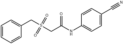 2-(benzylsulfonyl)-N-(4-cyanophenyl)acetamide Struktur