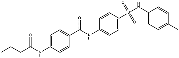 4-(butyrylamino)-N-[4-(4-toluidinosulfonyl)phenyl]benzamide Struktur