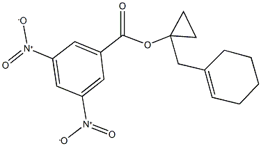 1-(1-cyclohexen-1-ylmethyl)cyclopropyl 3,5-dinitrobenzoate Struktur