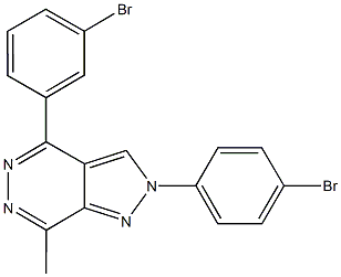 4-(3-bromophenyl)-2-(4-bromophenyl)-7-methyl-2H-pyrazolo[3,4-d]pyridazine Struktur