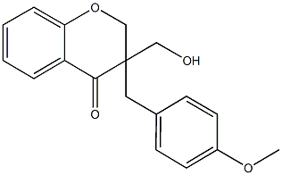 3-(hydroxymethyl)-3-(4-methoxybenzyl)-2,3-dihydro-4H-chromen-4-one Struktur