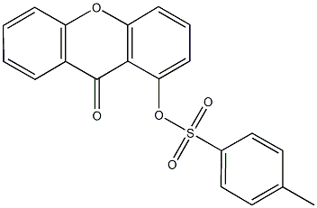 9-oxo-9H-xanthen-1-yl 4-methylbenzenesulfonate Struktur