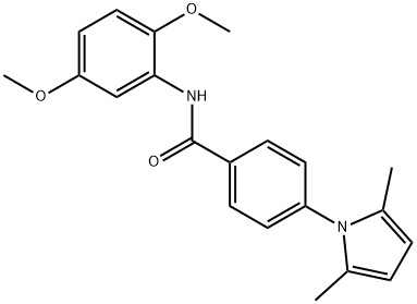 N-(2,5-dimethoxyphenyl)-4-(2,5-dimethyl-1H-pyrrol-1-yl)benzamide Struktur