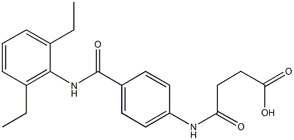 4-{4-[(2,6-diethylanilino)carbonyl]anilino}-4-oxobutanoic acid Struktur