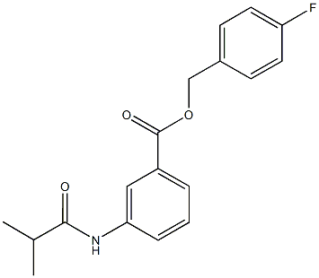 4-fluorobenzyl 3-(isobutyrylamino)benzoate Struktur