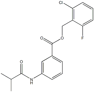 2-chloro-6-fluorobenzyl 3-(isobutyrylamino)benzoate Struktur
