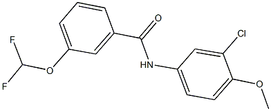 N-(3-chloro-4-methoxyphenyl)-3-(difluoromethoxy)benzamide Struktur