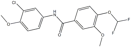 N-(3-chloro-4-methoxyphenyl)-4-(difluoromethoxy)-3-methoxybenzamide Struktur