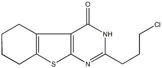 2-(3-chloropropyl)-5,6,7,8-tetrahydro[1]benzothieno[2,3-d]pyrimidin-4(3H)-one Struktur