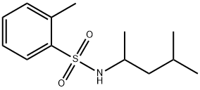 N-(1,3-dimethylbutyl)-2-methylbenzenesulfonamide Struktur