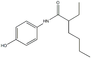 2-ethyl-N-(4-hydroxyphenyl)hexanamide Struktur