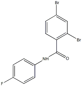 2,4-dibromo-N-(4-fluorophenyl)benzamide Struktur