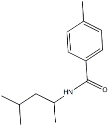 N-(1,3-dimethylbutyl)-4-methylbenzamide Struktur