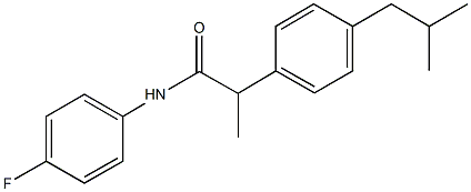 N-(4-fluorophenyl)-2-(4-isobutylphenyl)propanamide Struktur