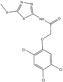 N-[5-(methylsulfanyl)-1,3,4-thiadiazol-2-yl]-2-(2,4,5-trichlorophenoxy)acetamide Struktur