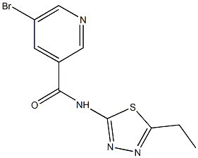 5-bromo-N-(5-ethyl-1,3,4-thiadiazol-2-yl)nicotinamide Struktur