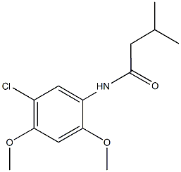 N-(5-chloro-2,4-dimethoxyphenyl)-3-methylbutanamide Struktur