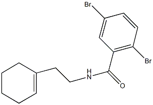 2,5-dibromo-N-[2-(1-cyclohexen-1-yl)ethyl]benzamide Struktur