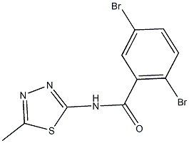 2,5-dibromo-N-(5-methyl-1,3,4-thiadiazol-2-yl)benzamide Struktur