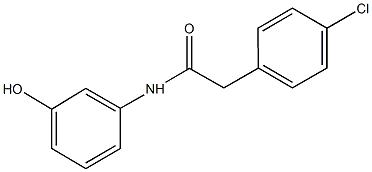 2-(4-chlorophenyl)-N-(3-hydroxyphenyl)acetamide Struktur