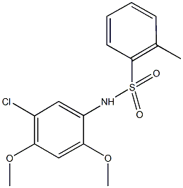 N-(5-chloro-2,4-dimethoxyphenyl)-2-methylbenzenesulfonamide Struktur