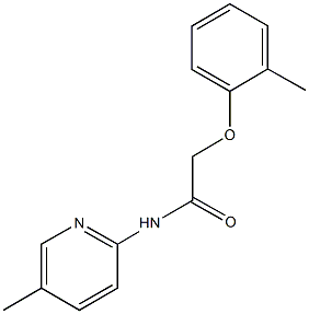 2-(2-methylphenoxy)-N-(5-methyl-2-pyridinyl)acetamide Struktur