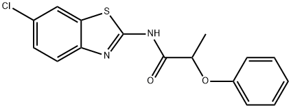 N-(6-chloro-1,3-benzothiazol-2-yl)-2-phenoxypropanamide Struktur