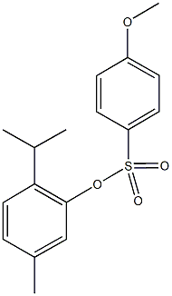 2-isopropyl-5-methylphenyl4-methoxybenzenesulfonate Struktur