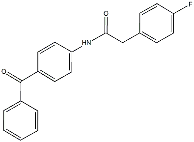 N-(4-benzoylphenyl)-2-(4-fluorophenyl)acetamide Struktur