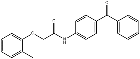 N-(4-benzoylphenyl)-2-(2-methylphenoxy)acetamide Struktur