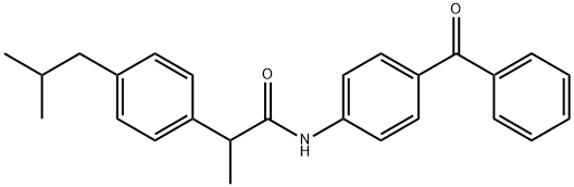 N-(4-benzoylphenyl)-2-(4-isobutylphenyl)propanamide Struktur