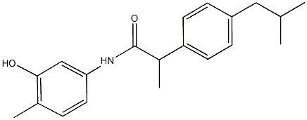 N-(3-hydroxy-4-methylphenyl)-2-(4-isobutylphenyl)propanamide Struktur