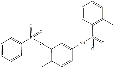 2-methyl-5-{[(2-methylphenyl)sulfonyl]amino}phenyl2-methylbenzenesulfonate Struktur