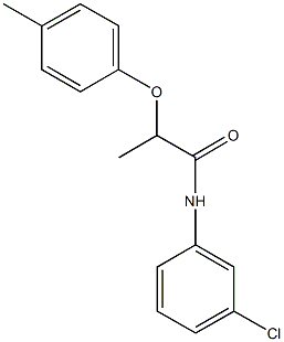 N-(3-chlorophenyl)-2-(4-methylphenoxy)propanamide Struktur