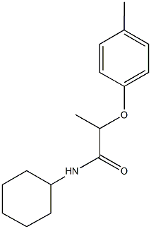 N-cyclohexyl-2-(4-methylphenoxy)propanamide Struktur