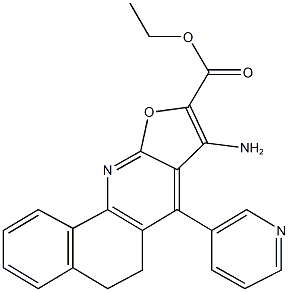 ethyl 8-amino-7-(3-pyridinyl)-5,6-dihydrobenzo[h]furo[2,3-b]quinoline-9-carboxylate Struktur