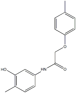 N-(3-hydroxy-4-methylphenyl)-2-(4-methylphenoxy)acetamide Struktur