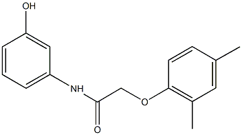 2-(2,4-dimethylphenoxy)-N-(3-hydroxyphenyl)acetamide Struktur