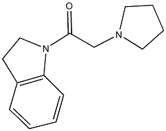 1-(1-pyrrolidinylacetyl)indoline Struktur